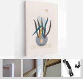 Abstract Botanical Organic Art Illustration. Set of soft color painting wall art for house decoration - Modern Art Canvas - Vertical - 1957430626 - 80*60 Vertical