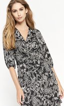 LOLALIZA Jurk met paisley print - Zwart - Maat 44