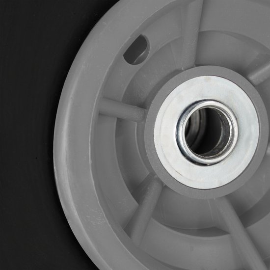 Roue de diable relaxdays - anti-crevaison - 4.1/3.5-4 - pneu en caoutchouc - roue de secours - 2 pièces Zwart gris