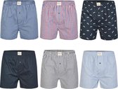 Phil & Co 6-Pack Wijde Boxershorts Heren D626 Multipack - Maat  L - Losse boxershort heren