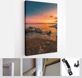 Amazing morning view on croatian coast near Rijeka city, Istria, Croatia, Europe, stunning nature summer landscape - Modern Art Canvas - Vertical - 1858598842 - 80*60 Vertical