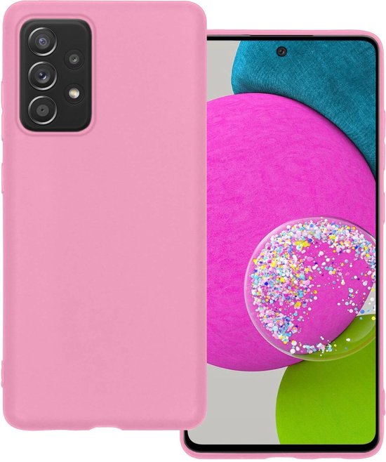 Samsung Galaxy A52s Hoesje 5G Roze Siliconen Samsung Galaxy A52s Case