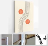 Abstract Illustration in Minimal Style for Wall Decoration Background. Mid century modern minimalist art print. Boho wall decor - Modern Art Canvas - Vertical - 1874434378 - 40-30
