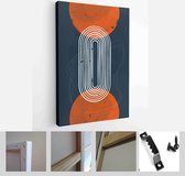 Set of Abstract Black Hand Painted Illustrations for Postcard, Social Media Banner, Brochure Cover Design or Wall Decoration Background - Modern Art Canvas - Vertical - 1910482453