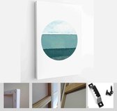 Set of Abstract Hand Painted Circle for Wall Decoration, Postcard, Social Media Banner Background. Modern Abstract Painting Artwork - Modern Art Canvas - Vertical - 1876376677 - 40
