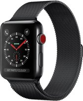 Shop4 - Bandje voor Apple Watch 7 45mm - Metaal Zwart
