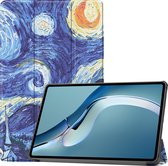 Huawei MatePad Pro 12.6 (2021) Hoes - Tri-Fold Book Case - Sterrenhemel