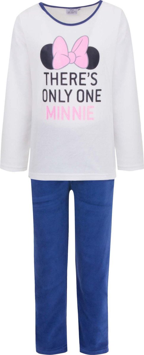 Disney meisjes velours pyjama Minnie Mouse - maat 98 - 98 - Wit