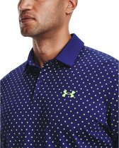 Performance Printed Polo Blauw Stip