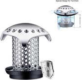 BOTC Afvoer Ontstopper - Haarvanger - Anti-Verstoppingen - Gootsteen Zeef - Haarfilter - RVS - Bad en Douche Stop