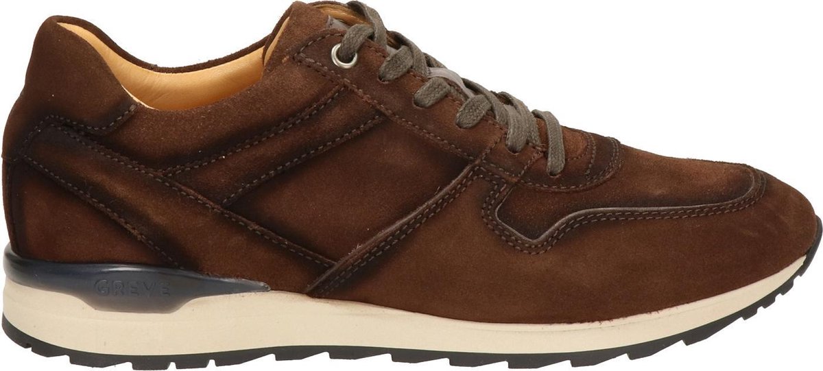 Greve - 7243.35 - Lage sneakersVrije tijdsschoenenHeren sneakers - Kleur: Bruin - Maat: 42.5