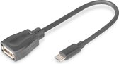 Digitus USB 2.0 Adapter [1x Micro-USB 2.0 B stekker - 1x USB 2.0 bus A] AK-300309-002-S