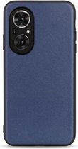 Voor Honor 50 SE Nauwkeurige Gat Schapen Textuur Lederen Schokbestendige Case (Blauw)