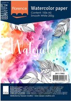 A5 Aquarelblok schetsboek 100 vellen 200 grams 21 x 15 cm - Aquarel papier - Aquarelblokken/tekenblokken - Hobby/schildermateriaal