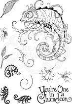 Pink Ink Designs Clear stamp - Kameleon - A5 - Set van 12 stempels