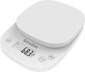 TERRAILLON 14526 - Elektronische precisie culinaire weegschaal - 2kg - LCD display - 13x12.5x1.2 - Tarrafunctie - Wit