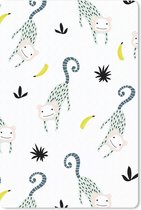 Muismat 18x27 cm - Mousepad Aap - Banaan - Patronen - Muismatten