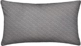 Fluwelen kussen met Dolce print - 30 x 50 cm - Grijs