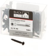 Hoenderdaal Spaanplaatschroef zwart platverzonken kop TX20 4.5X40