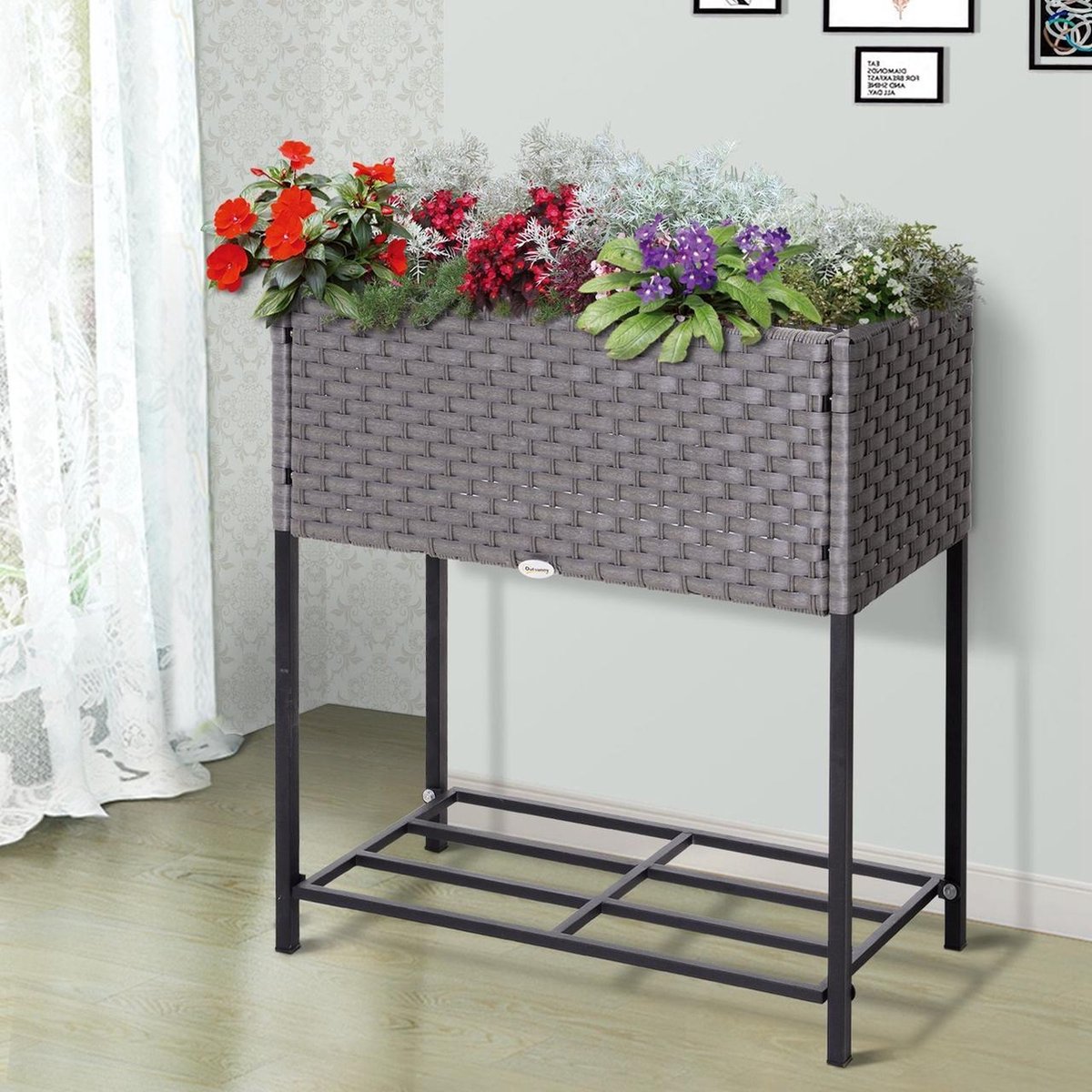 BESPORTBLE 1stuk Ronde Bloempot Tray Met Universele Wielen Verplaatsbare Plant Container Houder Waterdichte Ondersteuning Voor Binnen Buiten Met Remfunctie