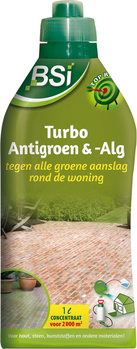 BSI - Turbo Antigroen & -Alg - Concentraat - Tegen alle groene aanslag rond de woning - 1 L voor 2000 m² van BSI — afbeelding 2