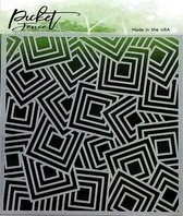 Geo Squares 6x6 Inch Stencils (SC-190)