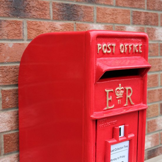 Boîte aux lettres anglaise - Rouge - 24x37x57 cm - Support mural inclus  -... | bol.com