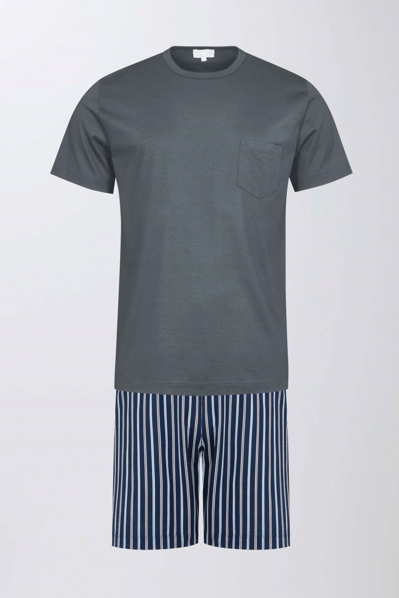 Mey Tweedelige Korte Pyjama Portimo Heren 33018 664 neptune 48