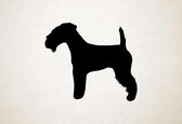 Silhouette hond - Lakeland Terrier - XS - 25x29cm - Zwart - wanddecoratie
