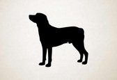 Silhouette hond - Smalandsstovare - XS - 25x27cm - Zwart - wanddecoratie