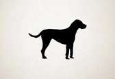 Silhouette hond - Black And Tan Virginia Foxhound - M - 60x88cm - Zwart - wanddecoratie