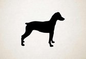 Silhouette hond - Chilean Fox Terrier - Chileense Fox Terrier - M - 60x75cm - Zwart - wanddecoratie