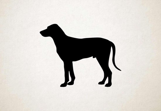 Silhouette hond - Billy - S - 45x58cm - Zwart - wanddecoratie