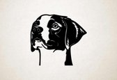 Wanddecoratie - Hond - Epagneul Breton - Bretoense Spaniel 1 - S - 45x49cm - Zwart - muurdecoratie - Line Art