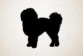 Silhouette hond - Havenese - L - 75x76cm - Zwart - wanddecoratie