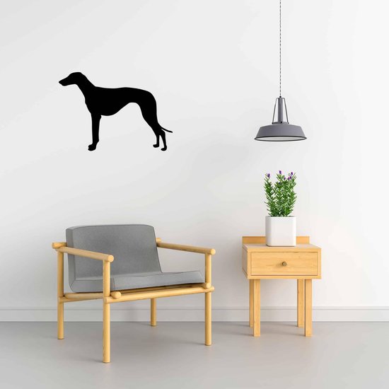 Silhouette chien - Galgo Espanol - S - 42x60cm - Zwart - décoration murale