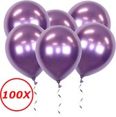 Paarse Ballonnen Verjaardag Versiering Paars Helium Ballonnen Feest Versiering Halloween Decoratie Chrome - 100 Stuks