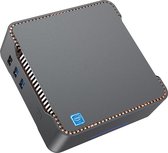 ACEPC - 4K HD - Mini Desk Computer - 8GB RAM - 128GB + 480GB SSD Opslaggeheugen - Intel J4125 - Grijs - Windows 10 Pro