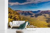 Behang - Fotobehang Uitkijkpost in Nationaal park Blue Mountains in Australië - Breedte 330 cm x hoogte 220 cm