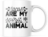 Mok met tekst: Tacos are my spirit animal | Grappige mok | Grappige Cadeaus