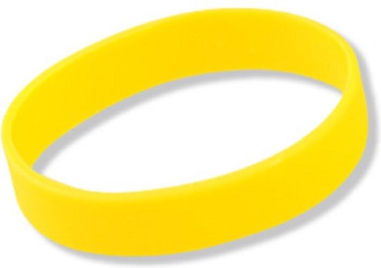 Siliconen armband geel | bol