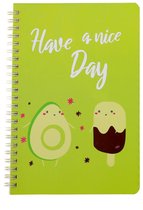I-total Notitieboek Avocado Nice Day Softcover A5 Papier Groen