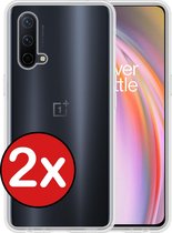 OnePlus Nord CE Hoesje Siliconen Case Cover - OnePlus Nord CE Hoesje Cover Hoes Siliconen Transparant - 2 PACK