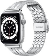 Stalen Smartwatch bandje - Geschikt voor Apple Watch roestvrij stalen band - zilver - Strap-it Horlogeband / Polsband / Armband - Maat: 42 - 44 - 45 - 49mm