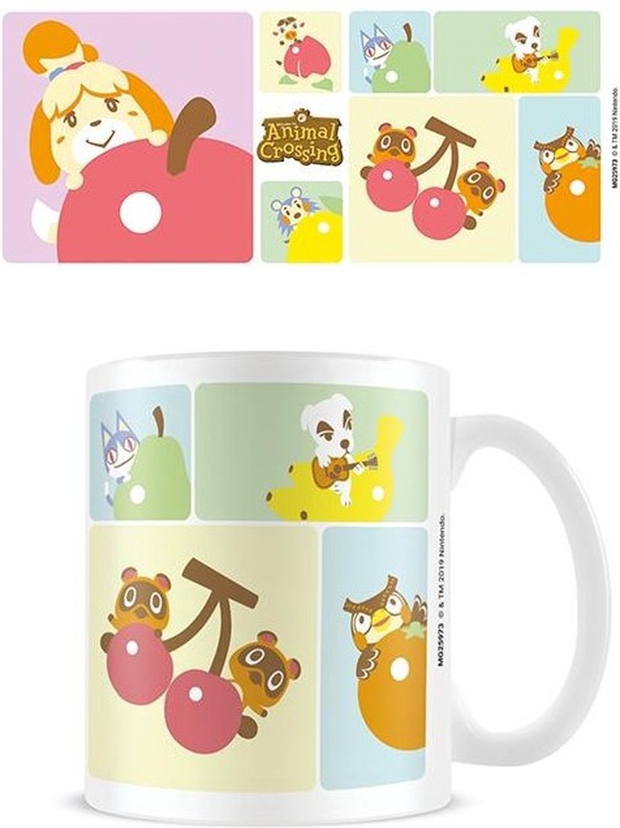 Nintendo Mok Animal Crossing Personages 325 Ml Keramiek Wit