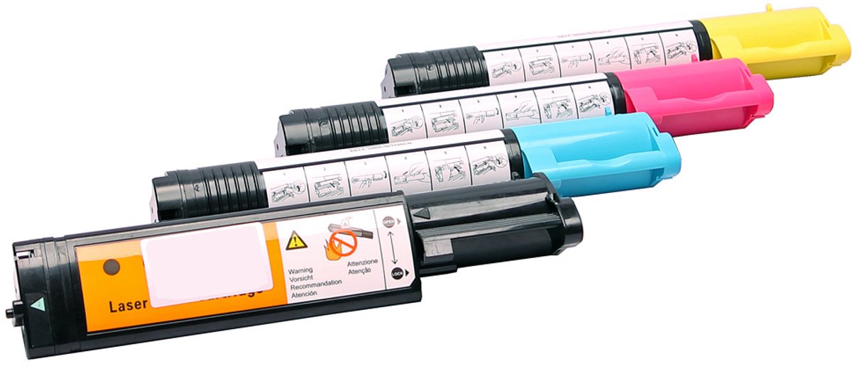 Set 4x ABC huismerk toner geschikt voor Dell 3000cn 3100cn 3000 cn 3100 cn