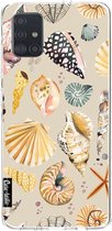 Casetastic Samsung Galaxy A51 (2020) Hoesje - Softcover Hoesje met Design - Sea Shells Sand Print