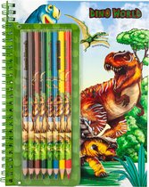 Dino World - Colouring Book With Coloured Pencils (46852) /Arts and Crafts