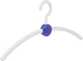 De Kledinghanger Gigant - 8 x Garderobehanger Point kunststof wit / blauw, 45 cm
