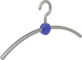 De Kledinghanger Gigant - 4 x Garderobehanger Point kunststof zilver / blauw, 45 cm